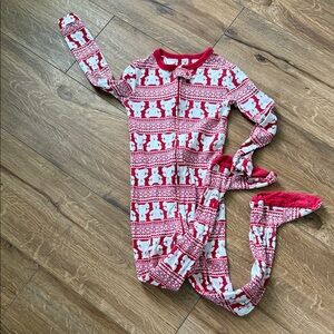 Cozy Red and White Kids One Piece pajamas